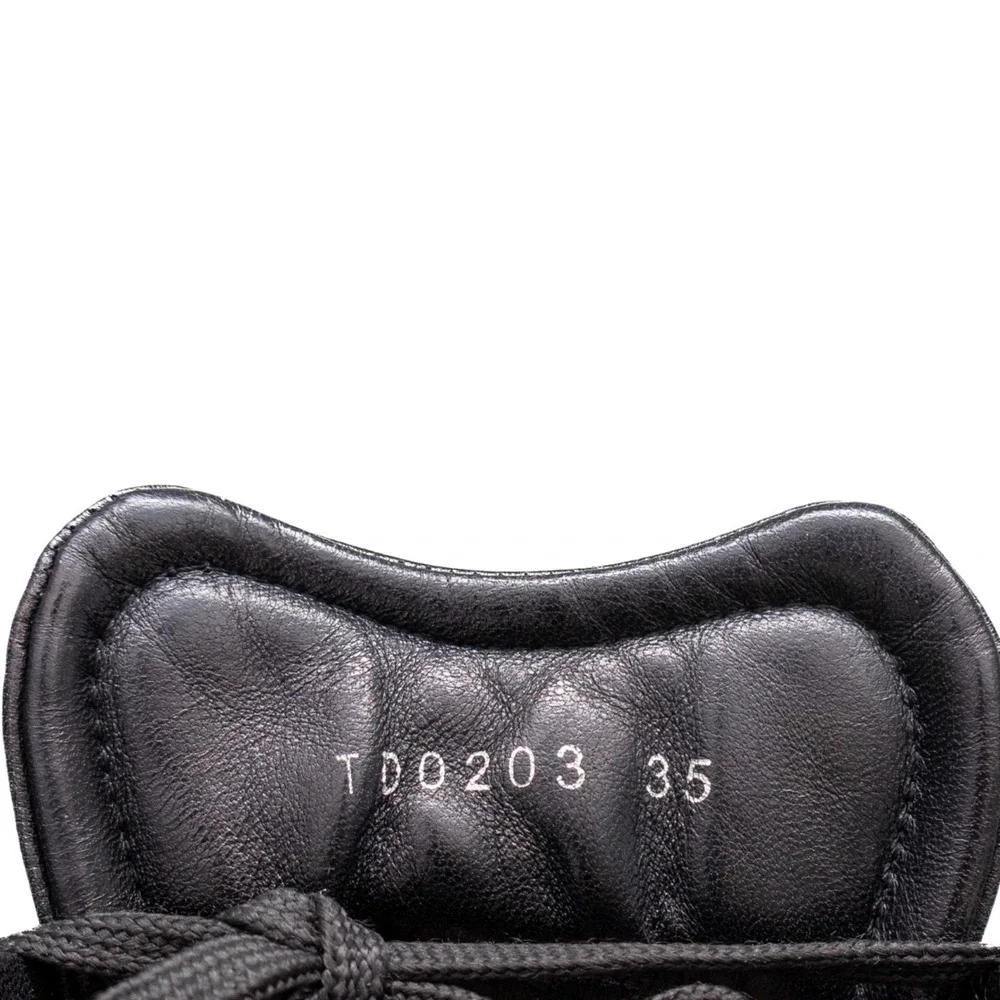 Christian Dior Galliano Era Black Leather‎ Derby Cross Laced Trainers Size US 5